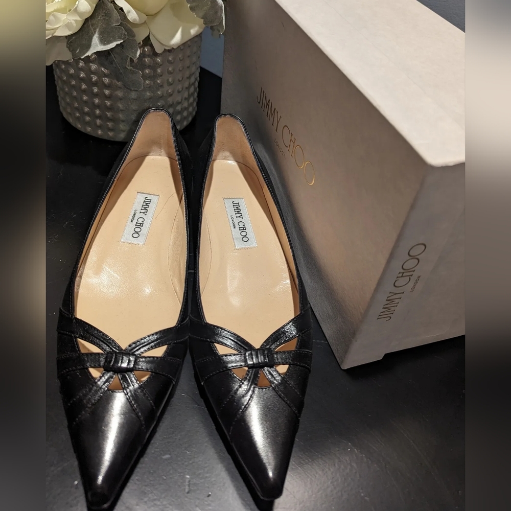 Jimmy Choo Black Flats